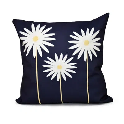 E By Design Daisy May Square Pillow Cover & Insert In Black