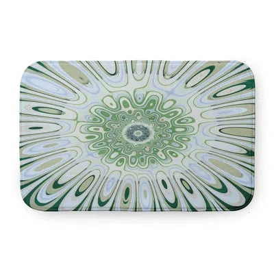 E By Design Dandy Flower Pet Feeding Placemat In Green
