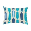 E By Design Dean Outdoor Rectangular Lumbar Pillow In Turquoise