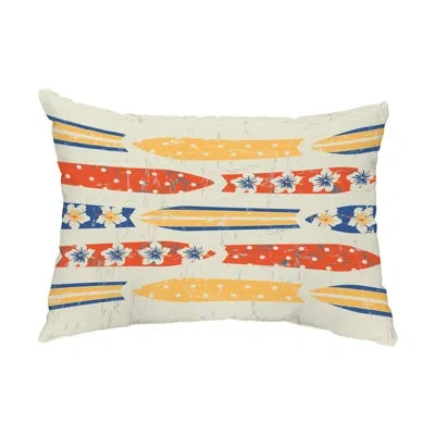 E By Design Dean Outdoor Rectangular Pillow Cover & Insert In Yellow