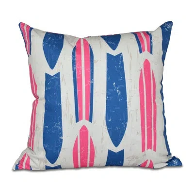 E By Design Dean Outdoor Square Pillow Cover & Insert In Pink
