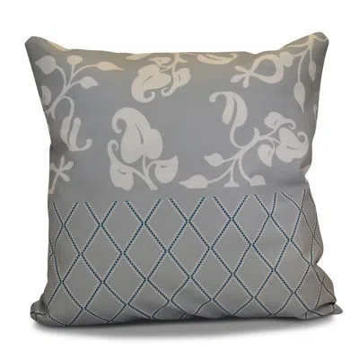 E By Design Decorative Holiday Outdoor Square Pillow Cover & Insert In Gray