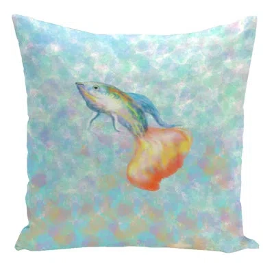 E By Design Decorative Pescado Square Pillow