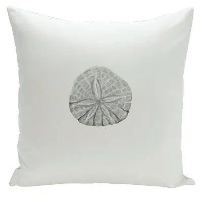 E By Design Decorative Sanddollar Square Pillow Cover & Insert In Aqua