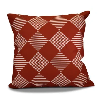 E By Design Decorative Square Pillow Cover And Insert In Red