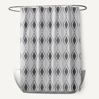 E By Design Diamond Single Shower Curtain In Paloma,classic,steel