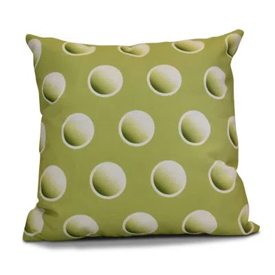 E By Design Dip Dye Dots Square Pillow Cover & Insert In Green