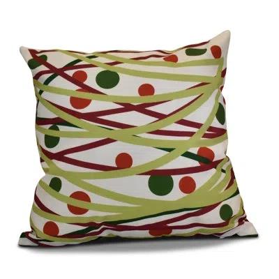 E By Design Doodle Outdoor Throw Pillow In Green