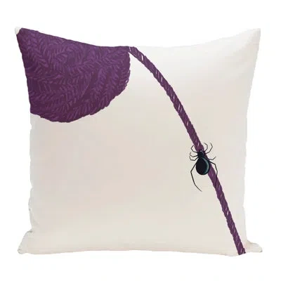 E By Design Eensy Weensy Spider Print Square Pillow Cover And Insert In Teal