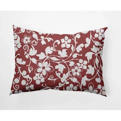 E By Design Evelyn Decorative Lumbar Throw Pillow In Red