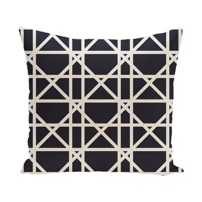 E By Design Felles Square Pillow Cover & Insert In Navy Blue