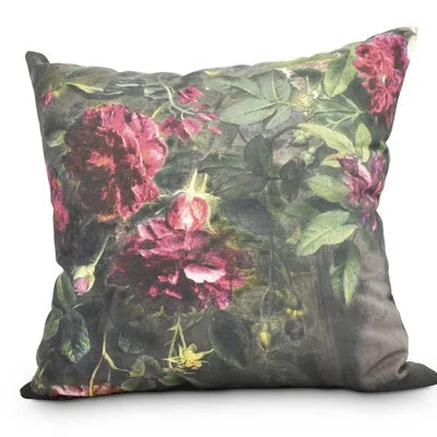 E By Design Fickle Florals Blossoming Still Outdoor Square Throw Pillow