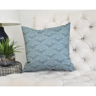 E By Design Fickle Florals Fan Dance Square Pillow Cover & Insert In Gray