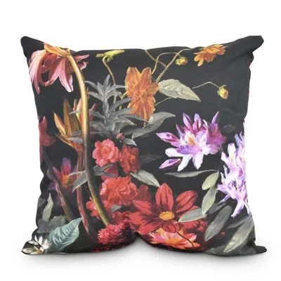 E By Design Fickle Florals Outdoor Square Pillow Cover & Insert