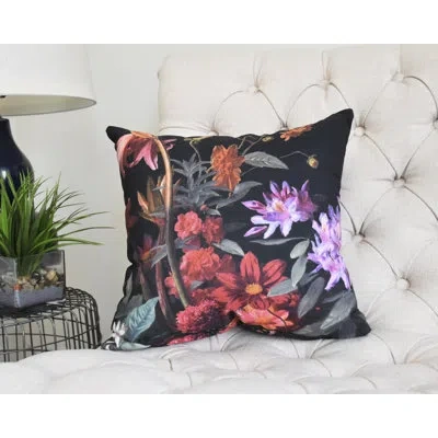 E By Design Fickle Florals Square Pillow Cover & Insert