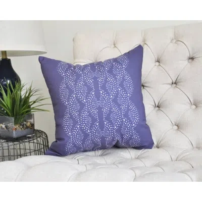 E By Design Fickle Florals Square Pillow Cover & Insert In Purple