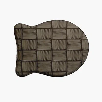 E By Design Fish Shape Pet Feeding Placemat In Brown