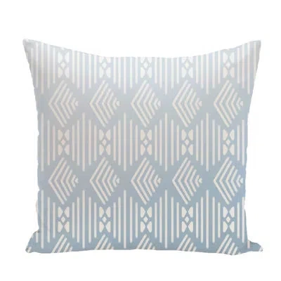 E By Design Fishbones Print Square Pillow Cover & Insert In Blue