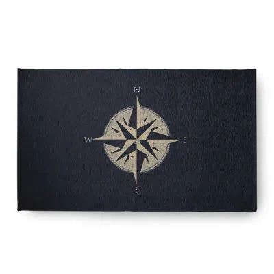 E By Design Flatweave Navy Blue Area Rug
