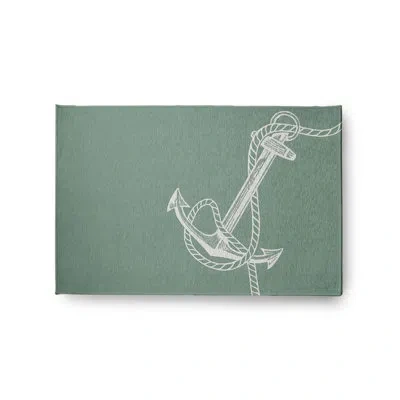 E By Design Flatweave Sage Area Rug