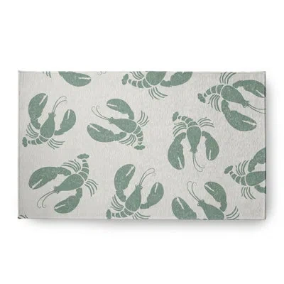 E By Design Flatweave Sage/white Area Rug In White;sage