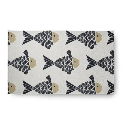 E By Design Flatweave Taupe/black Area Rug In Black;taupe