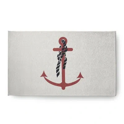 E By Design Flatweave White Area Rug