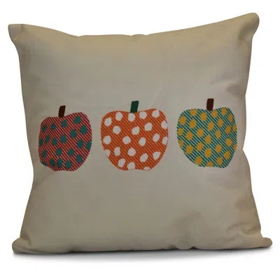 E By Design Flipping For Fall Little Pumpkins Geometric Square Pillow Cover And Insert In Orange