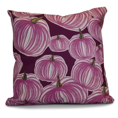 E By Design Flipping For Fall Outdoor Square Pillow Cover & Insert In Purple