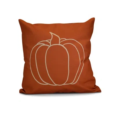 E By Design Flipping For Fall Pumpkin Pie Square Pillow Cover And Insert In Orange