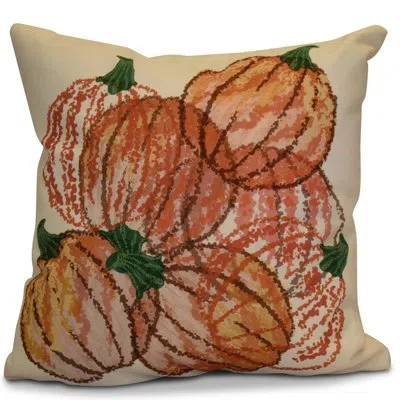E By Design Flipping For Fall Pumpkin Pile Square Pillow Cover & Insert