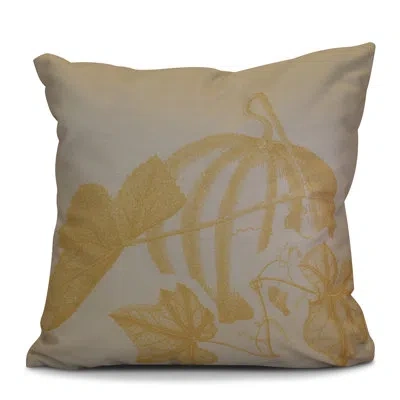 E By Design Flipping For Fall Stagecoach Square Pillow Cover And Insert In Gold
