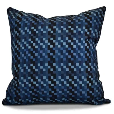 E By Design Flora And Fauna Mad For Plaid Square Pillow Cover & Insert In Blue