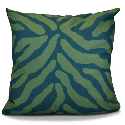 E By Design Flora And Fauna Square Pillow Cover & Insert In Teal