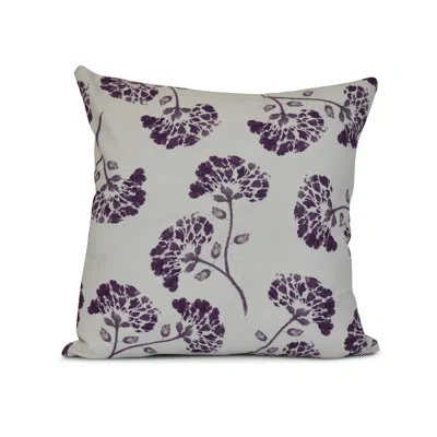 E By Design Floral Frolic Square Throw Pillow Cover & Insert In Purple