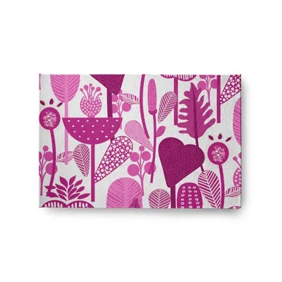 E By Design Floral Machine Woven Chenille Area Rug In Pink/light Gray In Pink;light Gray