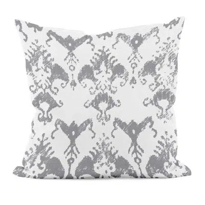 E By Design Floral Motifs Throw Pillow In Classic Gray