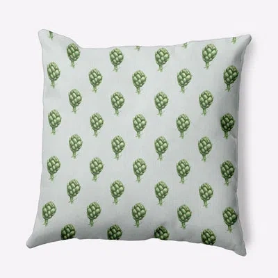 E By Design Floral Polyester Indoor/outdoor Throw Pillow In White