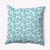 E By Design Floral Polyester Throw Pillow In Blue;blue