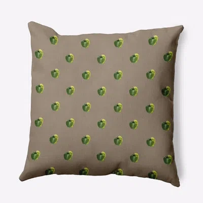 E By Design Floral Polyester Throw Pillow In Brown