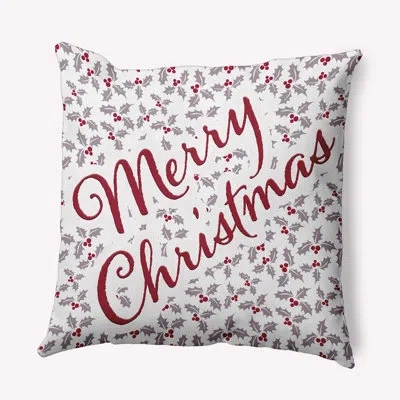 E By Design Floral Polyester Throw Pillow In Purple