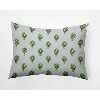 E By Design Floral Polyester Throw Pillow In White