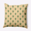 E By Design Floral Polyester Throw Pillow In Yellow