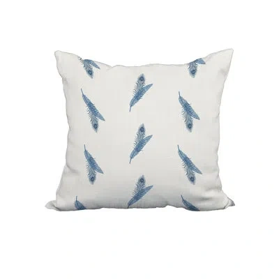 E By Design Floral Print Square Pillow Cover & Insert In Blue