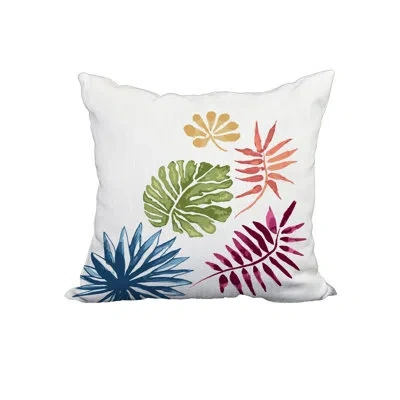 E By Design Floral Square Cotton Pillow Cover And Insert