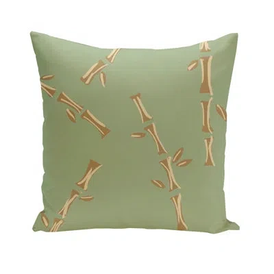 E By Design Floral Square Pillow Cover & Insert In Edamame
