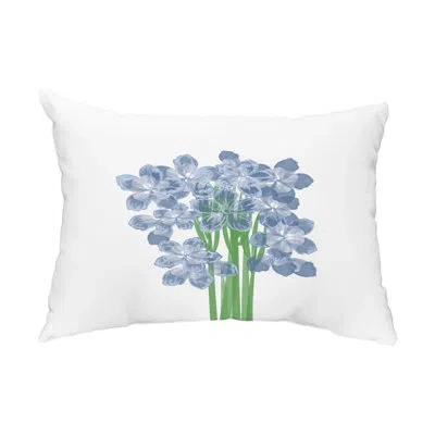 E By Design Florpalida Outdoor Rectangular Pillow Cover & Insert In Blue