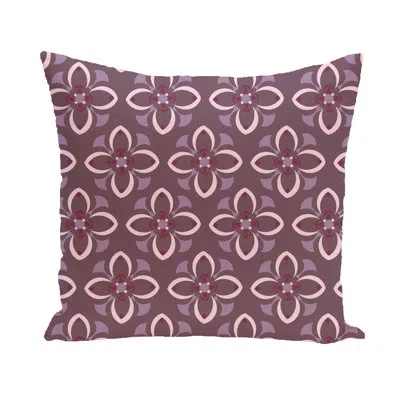 E By Design Flower Power Square Pillow Cover & Insert In Coral,blue