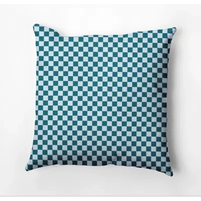 E By Design Flower Power Square Pillow Cover & Insert In Teal,light Blue