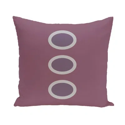 E By Design Flower Power Square Pillow In Rust,taupe